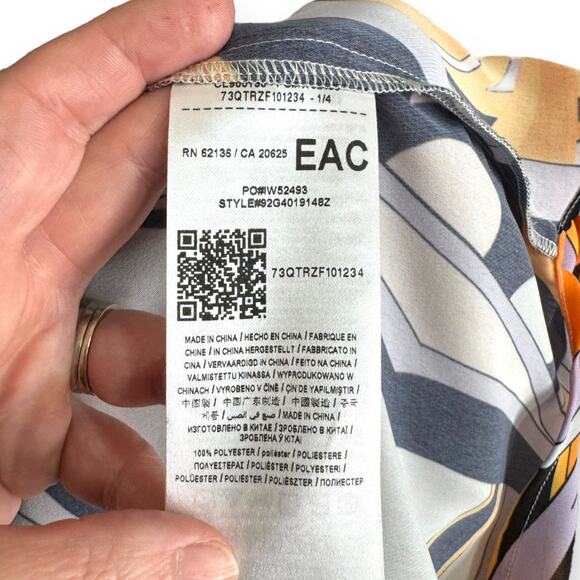 Marciano Mulitcolor Two Piece Retro 70's Blouse and Maxi Skirt Set Women's M - Picture 16 of 16